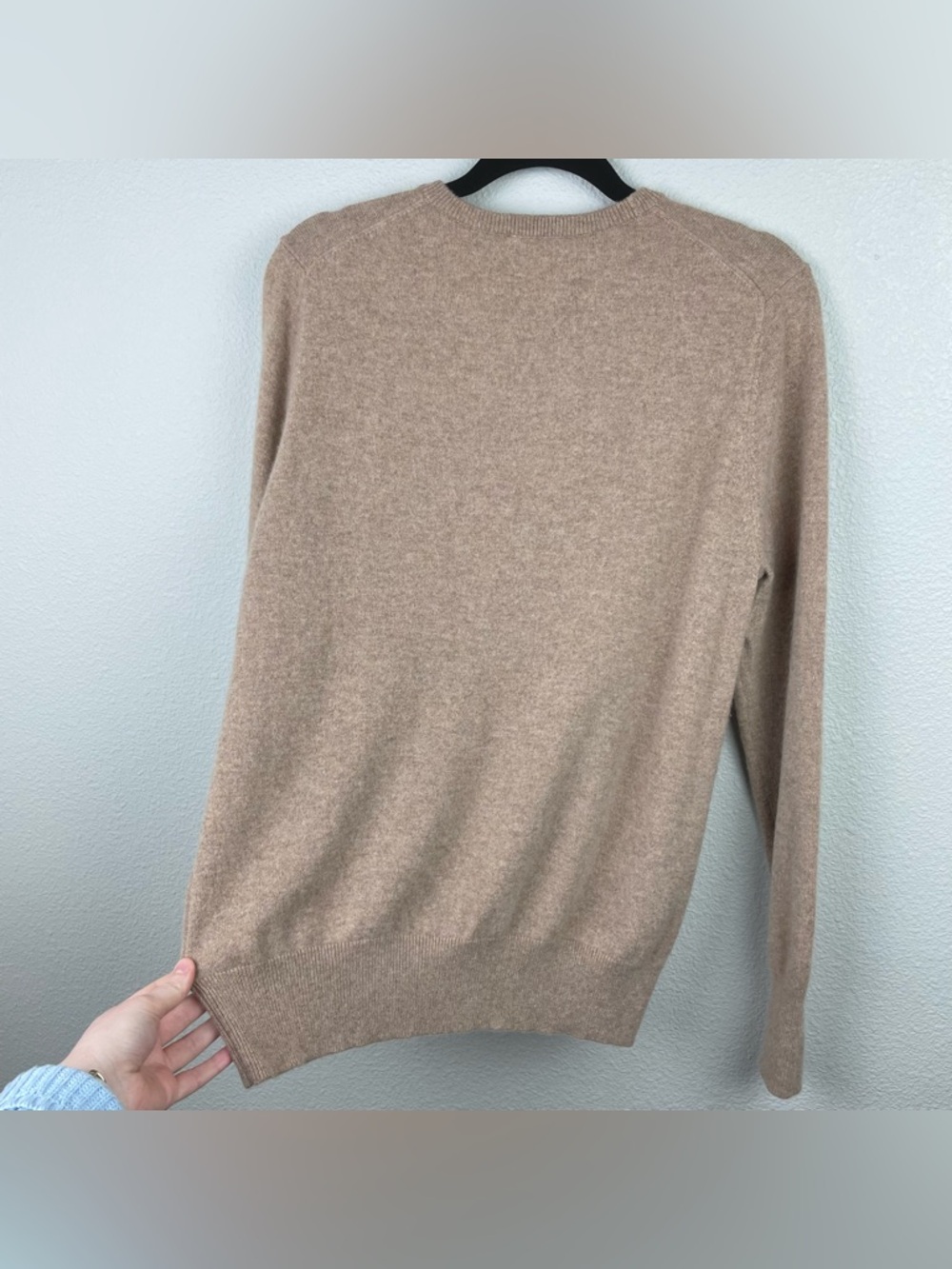 Sandro Women's XS Cashmere Sweatshirt Crewneck Sweater Camel Light Brown Luxury - Picture 14 of 15